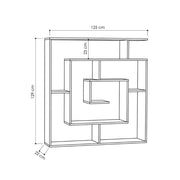 Librería Blanca Labirent con 5 Ripiani 129x125x22 cm