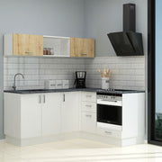 Cocina Blanca en Forma de L Reversible 180x160 cm