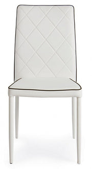 Silla Achille con estructura de acero blanco