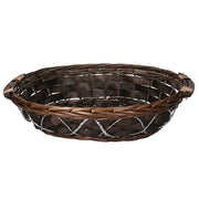 Cesta mimbre nogal ovalada cm45/49x35h12