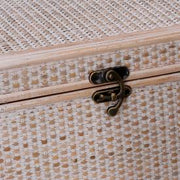 Caja madera blanqueada rectangular 1-2 cm34x20,5h17,5