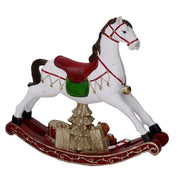 Caballo resina blanca cm20,5x5,5h19