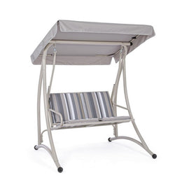 Mecedora biplaza acero Ivory GRELY 145x120x h185 cm