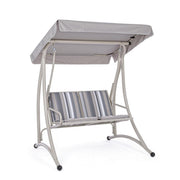 Mecedora biplaza acero Ivory GRELY 145x120x h185 cm