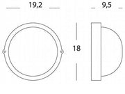 Plafón pequeño E27 línea industrial redondo negro