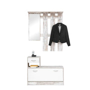 Armario de entrada blanco vintage 100x25xh.180 cm