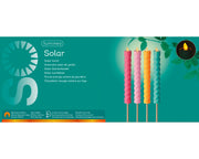 Vela solar de plástico efecto llama - fuego 4 colores surtidos