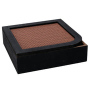 Caja de té de madera negra cuadrada cm20x20h6