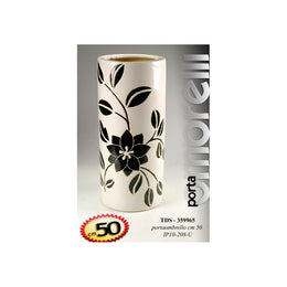 Soporte de entrada de entrada blanca floral h. 50 cm