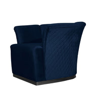 Sillón Argentario Berger azul medianoche con base negra