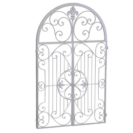 Espejo de metal marfil cm61x3h103