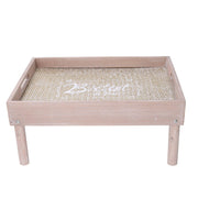 Bandeja de mesa de centro de madera natural rectangular cm40x30h6/18