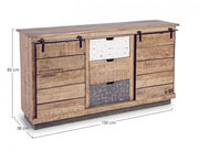 Aparador Tudor de 2 puertas y 3 cajones en madera de melamina