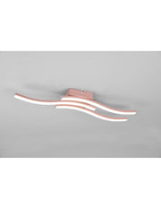 Luz de techo moderna 3 varillas Led 4000k Route Rose Gold Trio Lighting