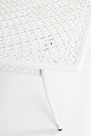Mesa de exterior Ivrea rectangular blanca 107x 213 cms