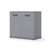 Mueble multiusos en madera de melamina para interiores en gris cemento 90xh80x45 cm