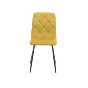 Silla Amarilla Acolchada con Costuras en Rombo L 43 x P 45 x A 91 cm