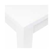 Mesa de comedor extensible íntegramente en madera de melamina 90x160-200 cm blanco