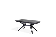 Mesa extensible gris-negra 90 cm x 160-240 cm H. 76 cm