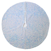 Cubre arboles de tela con lentejuelas plateadas cm ø90