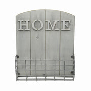 Portacartas en madera blanca 25,5x9h30,5 cm