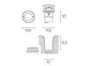 Calp.Basculante 6W Led 4000K linea acero bascu