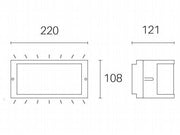 10W Led 4000K aplique linea petit grafito