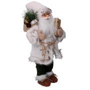 Tela Papá Noel con regalos blanco verde cm24x12h45
