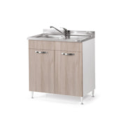 Fregadero de cocina de olmo 2 puertas Cm 80x50xH 85