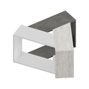 Mesa de salón Trio en color cemento blanco.