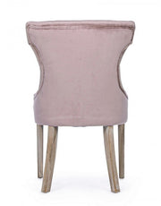 Silla clásica Azelia Woodrose en terciopelo