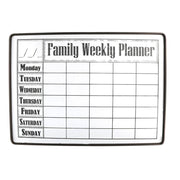 Pizarra metálica Week con rotulador rectangular cm71x51x2