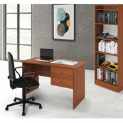 Escritorio antiguo de nogal Tiffany con dos cajones h.76x119x64