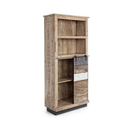 Librería 1 puerta 4 plantas Tudor madera 71 x 34 x 163 cm