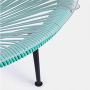 Mesita Parker Atol con tapa de cristal D50 cm