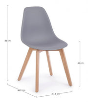 4x Sistema Sedia Gris