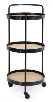 Carrito Jerrod vintage de 3 estantes