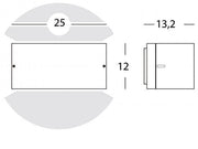 Aplique E27 linea umbe cerrada grafito
