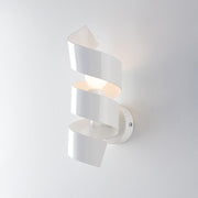 Aplique de pared de hierro espiral moderno one light Blanco 13x h28 cm