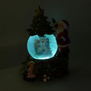 Bola de cristal led resina Papá Noel con música cm16x15h25
