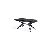 Mesa extensible negro mate 90 cm x 160-240 cm H. 76 cm