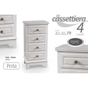 Muebles Cajas ajustadas de cajones COMO WHITE 4 CAJAS 40 x 30 x 79 H CM
