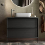Mueble de baño Adam105 con 2 cajones de fresno negro
