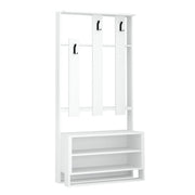 Mueble entrada Chester blanco 90x36xh.180 cm