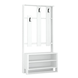 Mueble entrada Chester blanco 90x36xh.180 cm