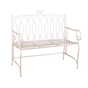 Banco de exterior Ragusa de metal blanco 104x 55 x h90 cm
