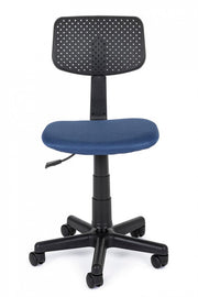 Silla de oficina con ruedas ajustables azules