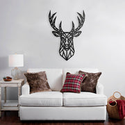 Decoración de pared de ciervo negro cm 62 x 87 h
