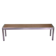 Banco en aluminio Poliwood Seattle brown