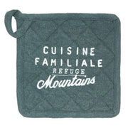 Manopla más agarradera Wilde color azul pavo real